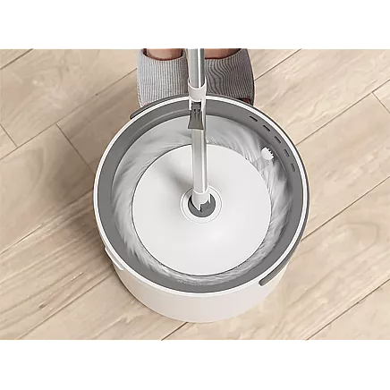 360° rotating mop set: bucket, 2x microfibre pads, drain