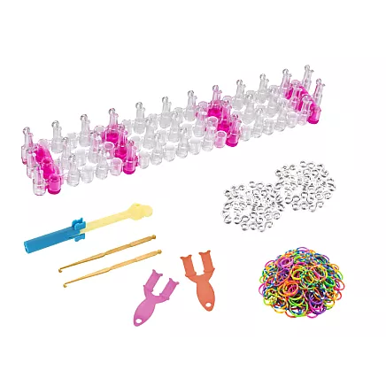 XXL BRACELET-MAKING KIT – 6,800 ELASTIC STRINGS, 22 COLOURS, KROSNO GIFT SET
