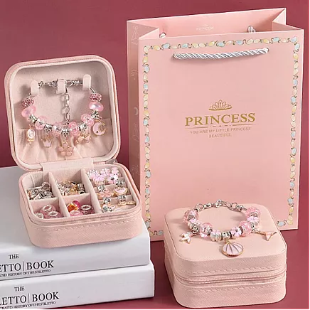 PINK BRACELET MAKING SET (50)