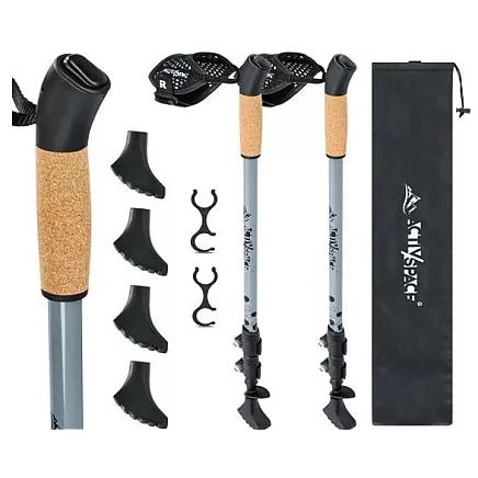 NORDIC WALKING POLES SET OF 4 BLUE (30)