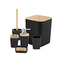 BATHROOM SET 6628 6 PCS BLACK (12) GAB_C