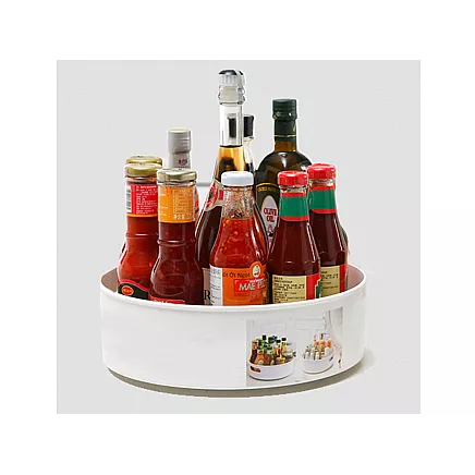 Rotating kitchen organiser spice bowl