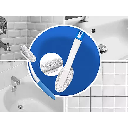 Pumice brush for bathroom cleaning