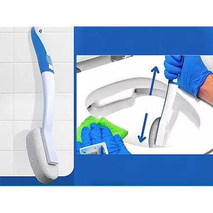 Pumice brush for bathroom cleaning