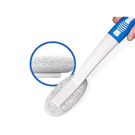 Pumice brush for bathroom cleaning