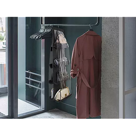 Piekaramais organaizers rokassomiņām skapim, melns