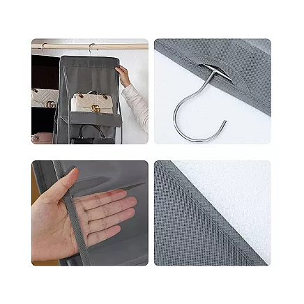 Wardrobe organiser for handbags hanger