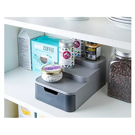 Kitchen organiser bin three tier drawer