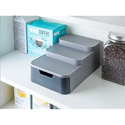 Kitchen organiser bin three tier drawer