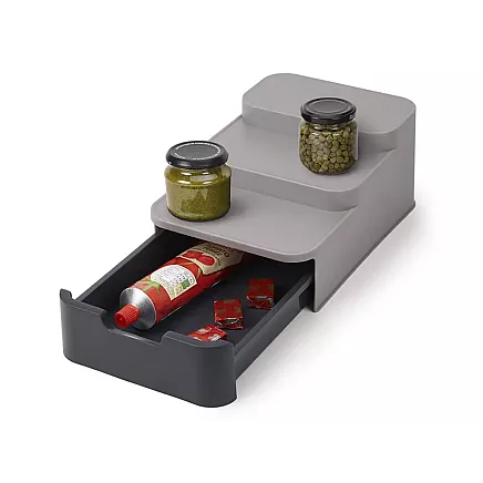 Kitchen organiser bin three tier drawer