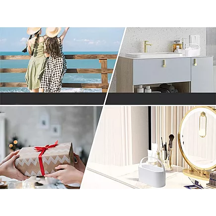 Meikapa Kosmētikas Organaizers ar Spoguli un LED Gaismu, Balts
