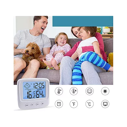 Thermometer hygrometer electronic internal clock