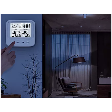 Thermometer hygrometer electronic internal clock