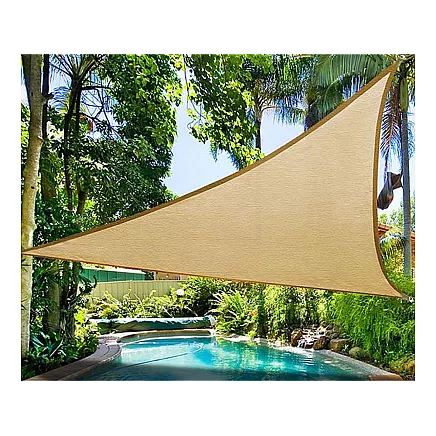 Dārza Ūdensizturīgs Saulessargs Markīze Bura Nojume Tents 3x3x3m, Krēmkrāsa