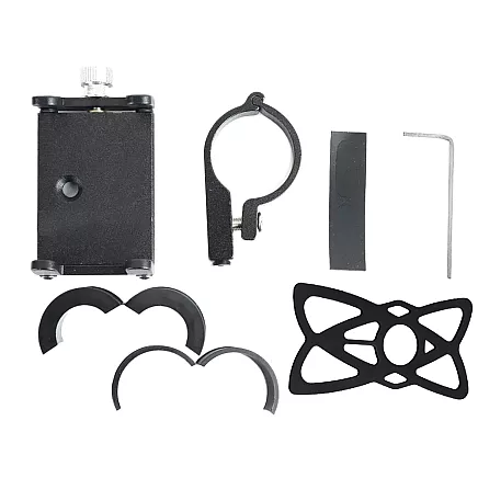 Stūres Telefona Turētājs Velosipēdam un Motociklam, Alumīnija, Universāls, ar Silikona...