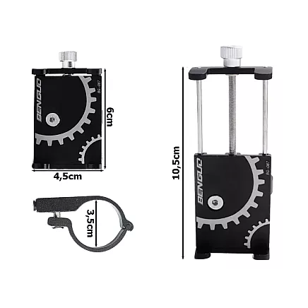 Stūres Telefona Turētājs Velosipēdam un Motociklam, Alumīnija, Universāls, ar Silikona...