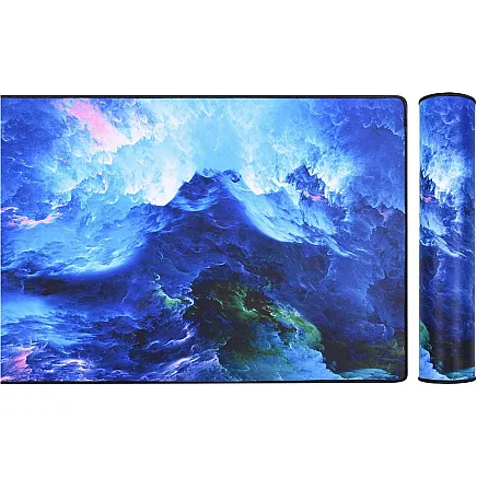 Datorgalda Klaviatūras Paklājs Peles Paliktnis Kosmoss ar Apgaismojumu LED RGB, 30x80cm