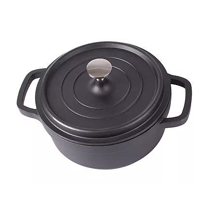 Dziļā panna ar vāku un nepiedegošu pārklājumu, 2 l, indukcijai un gāzei, lietais...