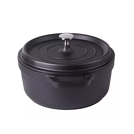 Cepamais katls ar vāku un nepiedegošu pārklājumu, 4 l, lietais alumīnijs