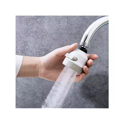 Grozāms jaucējkrāna ūdens aerators ar 3 strūklām, plastmasa, krēmkrāsas