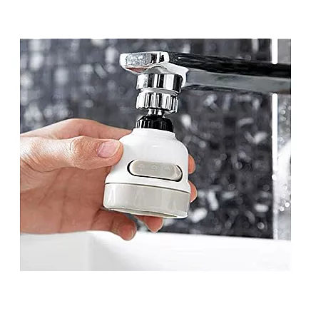 Grozāms jaucējkrāna ūdens aerators ar 3 strūklām, plastmasa, krēmkrāsas