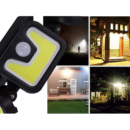 Solar lamp 100 cob with twilight movement sensor