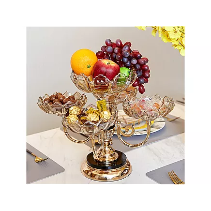 Divstāvīgs Rotējošs Saldumu un Augļu Trauks