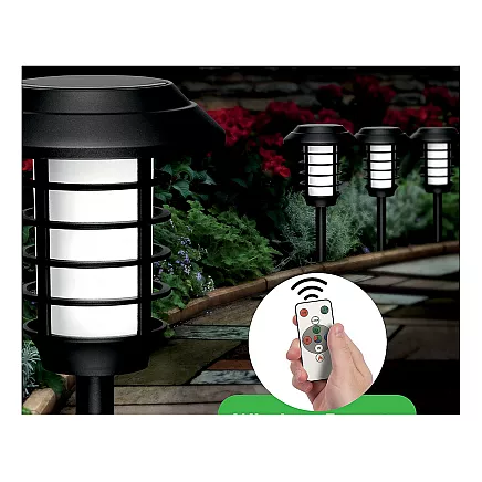 Garden lamp solar torch lantern rgb remote control