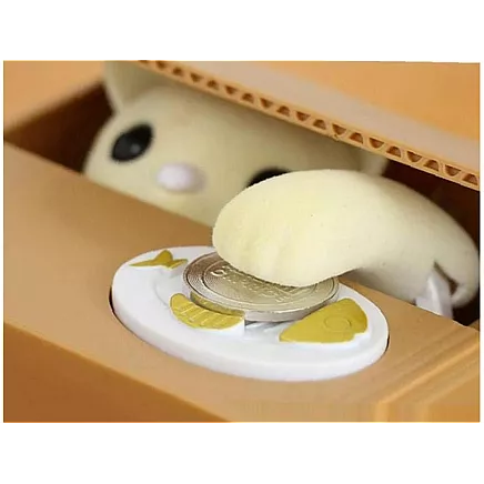 Moneybox kitty cat interactive automaton meows