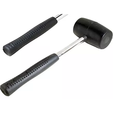 Recoilless rubber paving hammer