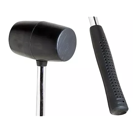 Recoilless rubber paving hammer