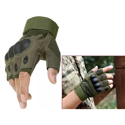Fingerless tactical gloves military survival xl