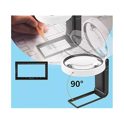 Folding jewellers magnifying glass 10x 25x 6 led 2 uv scale