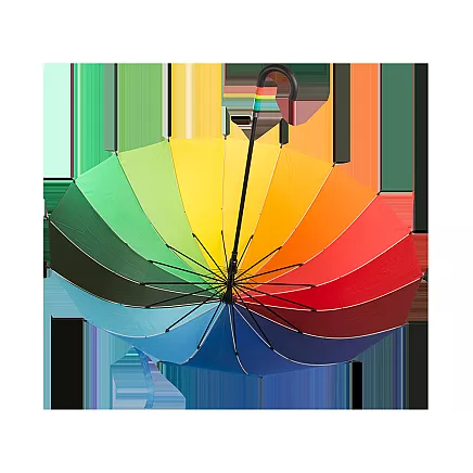 Large umbrella rainbow umbrella sturdy automatic