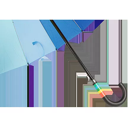 Large umbrella rainbow umbrella sturdy automatic