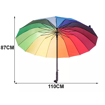 Large umbrella rainbow umbrella sturdy automatic