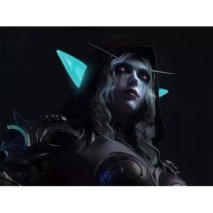 Artificial gnome elf ears glowing