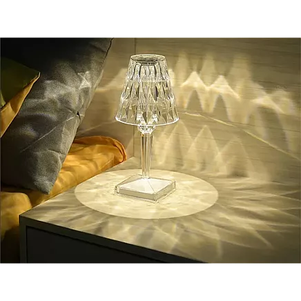 Table lamp led crystal rgb usb remote control