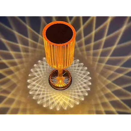 Table lamp led crystal rgb usb remote control