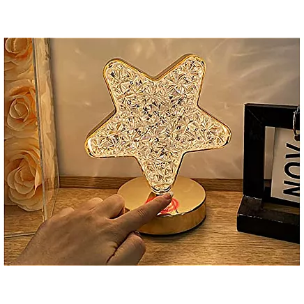 Table star night light crystal led rgb usb