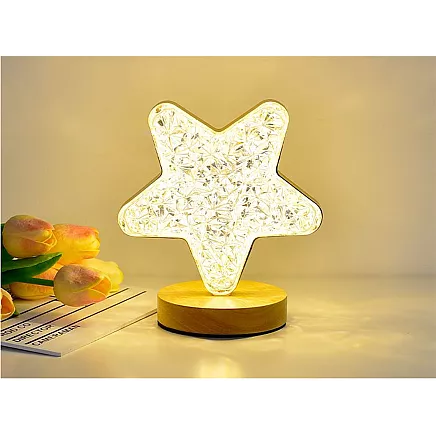 Table star night light crystal led rgb usb
