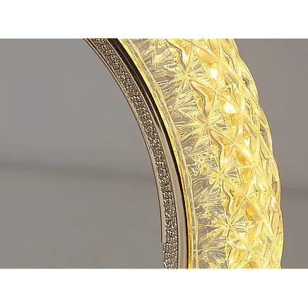 Galda nakts lampa ar LED RGB kristāla gredzenu, USB, akumulators