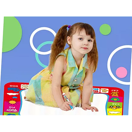 Water colouring mat large letters numbers educational