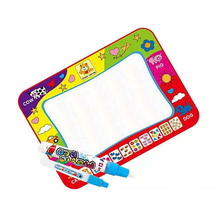 Water colouring mat large letters numbers educational