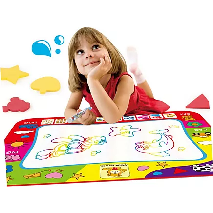 Water colouring mat large letters numbers educational