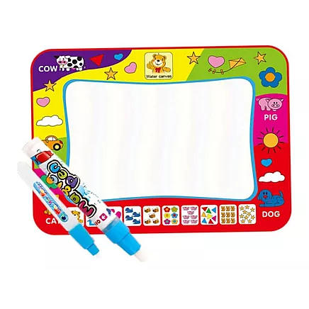 Water colouring mat large letters numbers educational