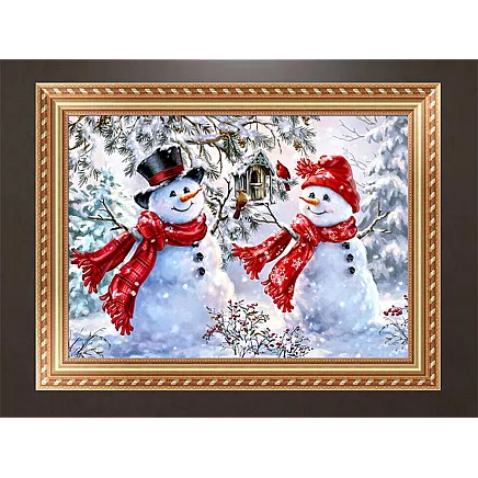 Dimanta Izšūšanas Komplets Ziemassvētku Sniegavīri 5D