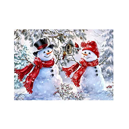 Dimanta Izšūšanas Komplets Ziemassvētku Sniegavīri 5D