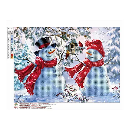 Dimanta Izšūšanas Komplets Ziemassvētku Sniegavīri 5D