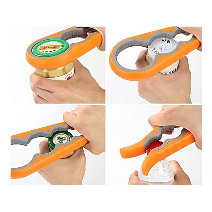 Universāls pudeļu un burku attaisāmais (dažādas krāsas, 22,5×10 cm)